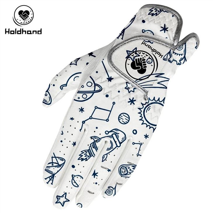 Colorful Printing Golf PU Leather Gloves Ladies Gloves Can Be Custom Golf Glove