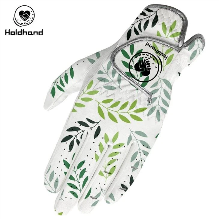 Colorful Printing Golf PU Leather Gloves Ladies Gloves Can Be Custom Golf Glove