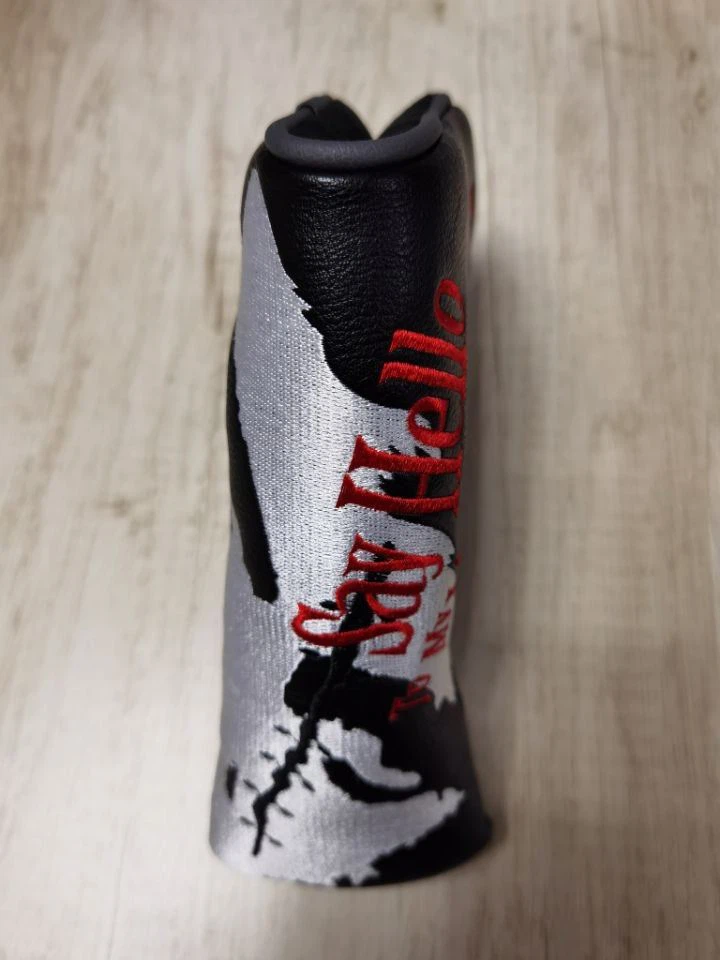 High Quatity Symbol Embroidery PU Leather Blade Golf Putter Cover